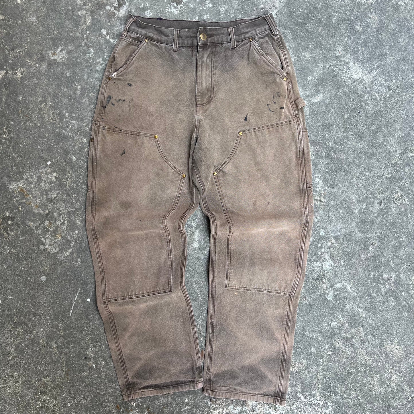 Brown Carhartt Double Knee Work Pants