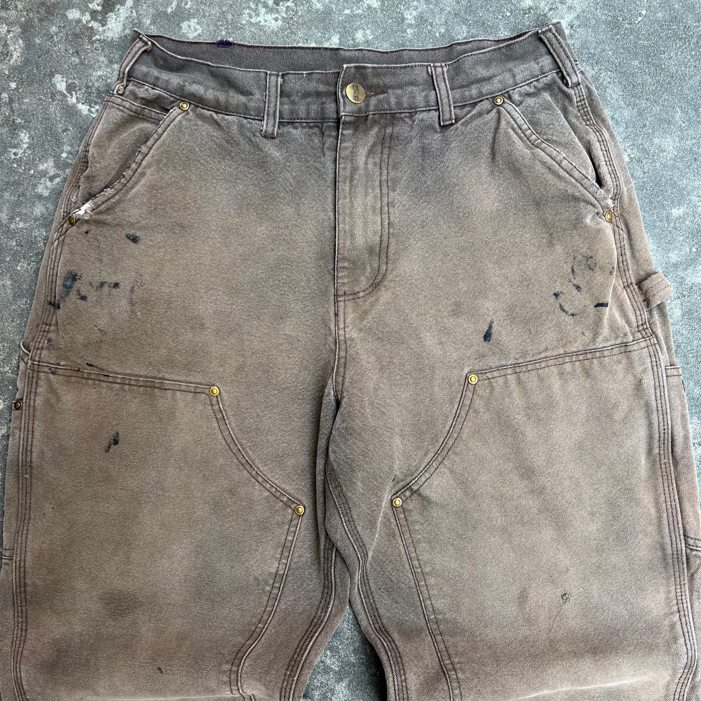 Brown Carhartt Double Knee Work Pants