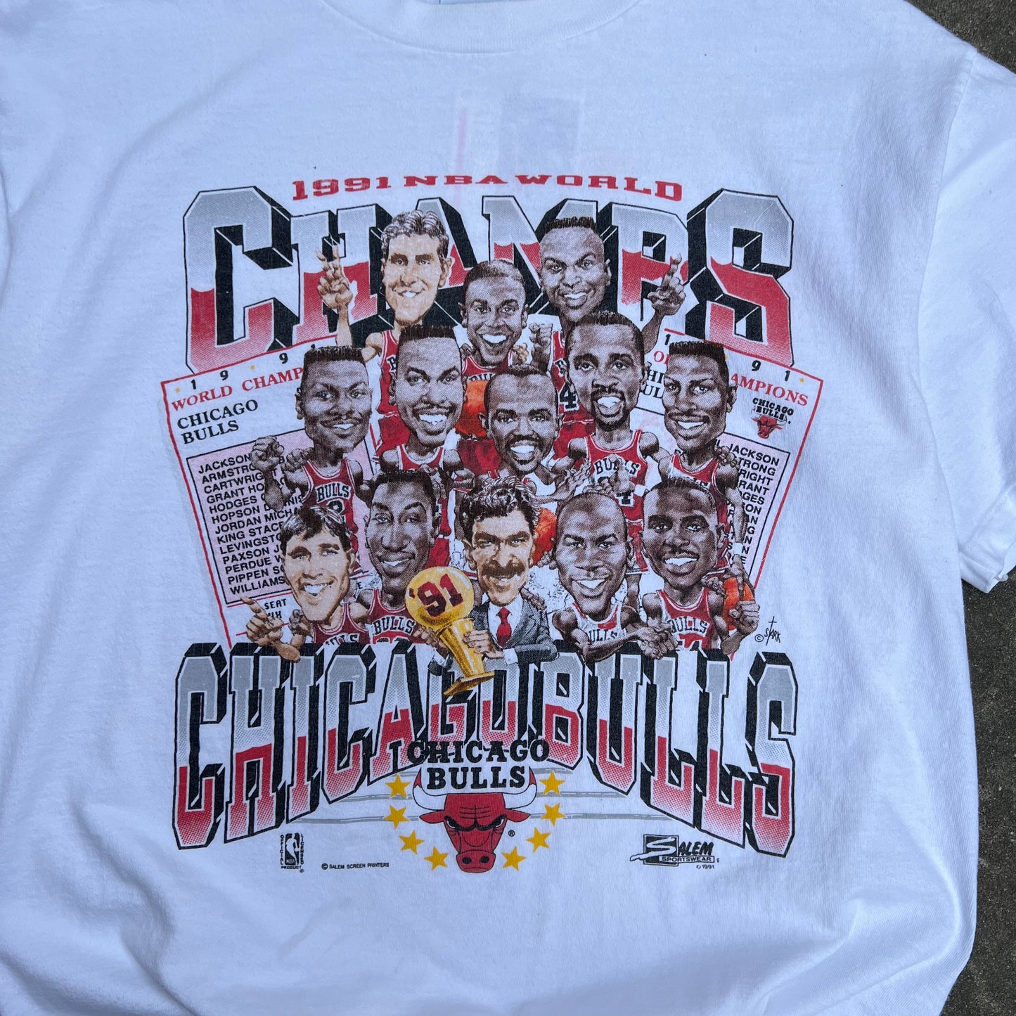 1991 Chicago Bulls Champs Tee