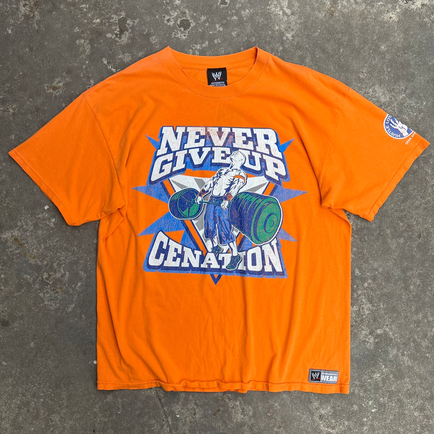 John Cena Never Give Up Orange Tee