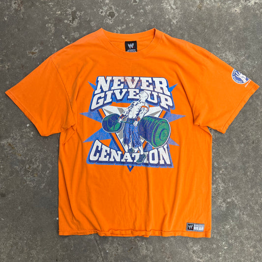 John Cena Never Give Up Orange Tee