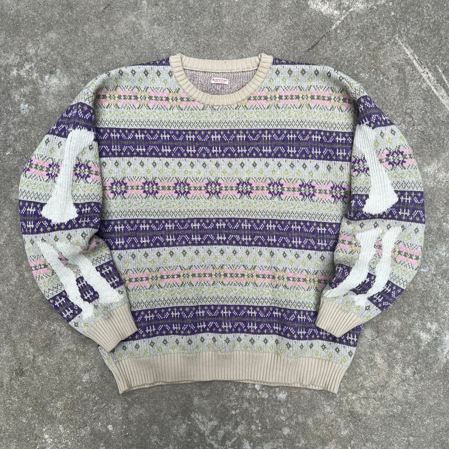 Kapital 5G Knit Wool Bone Sweater