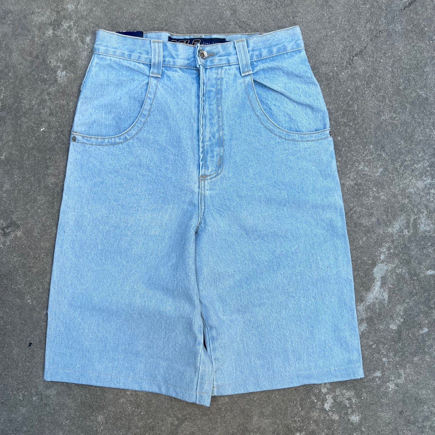 90's Solo Light Wash 28 Baggy Denim Shorts