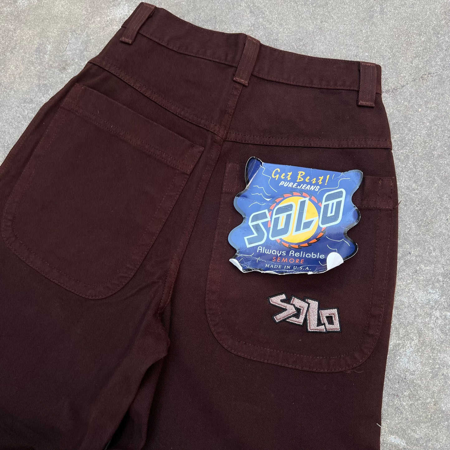 90's Solo Baggy Brown Pants