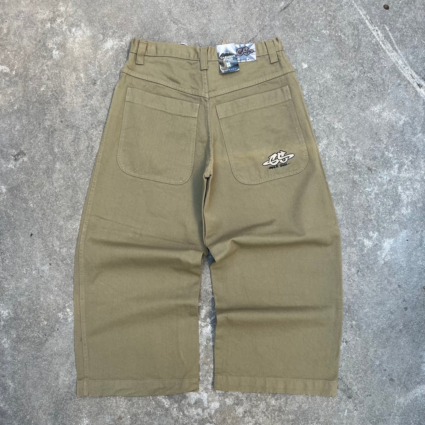 90's Garment Stage Baggy Khaki Pants