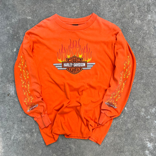 1999 Harley Davidson Orange Long Sleeve